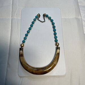 turquoise and bone necklace vintage antique